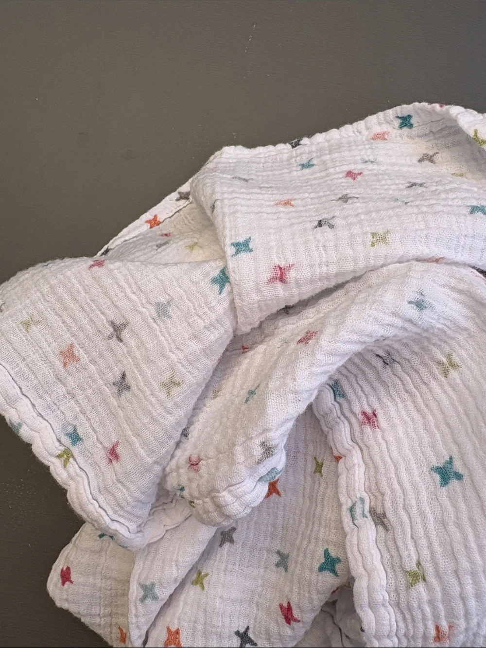 Pehr Muslin Swaddle Blanket - Multi Star Print (White)